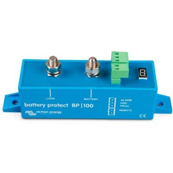 Inverters R Us Victron Energy BatteryProtect 12/24V-100A With 7-Segment LED display, Blue, Aluminum BPR000100400